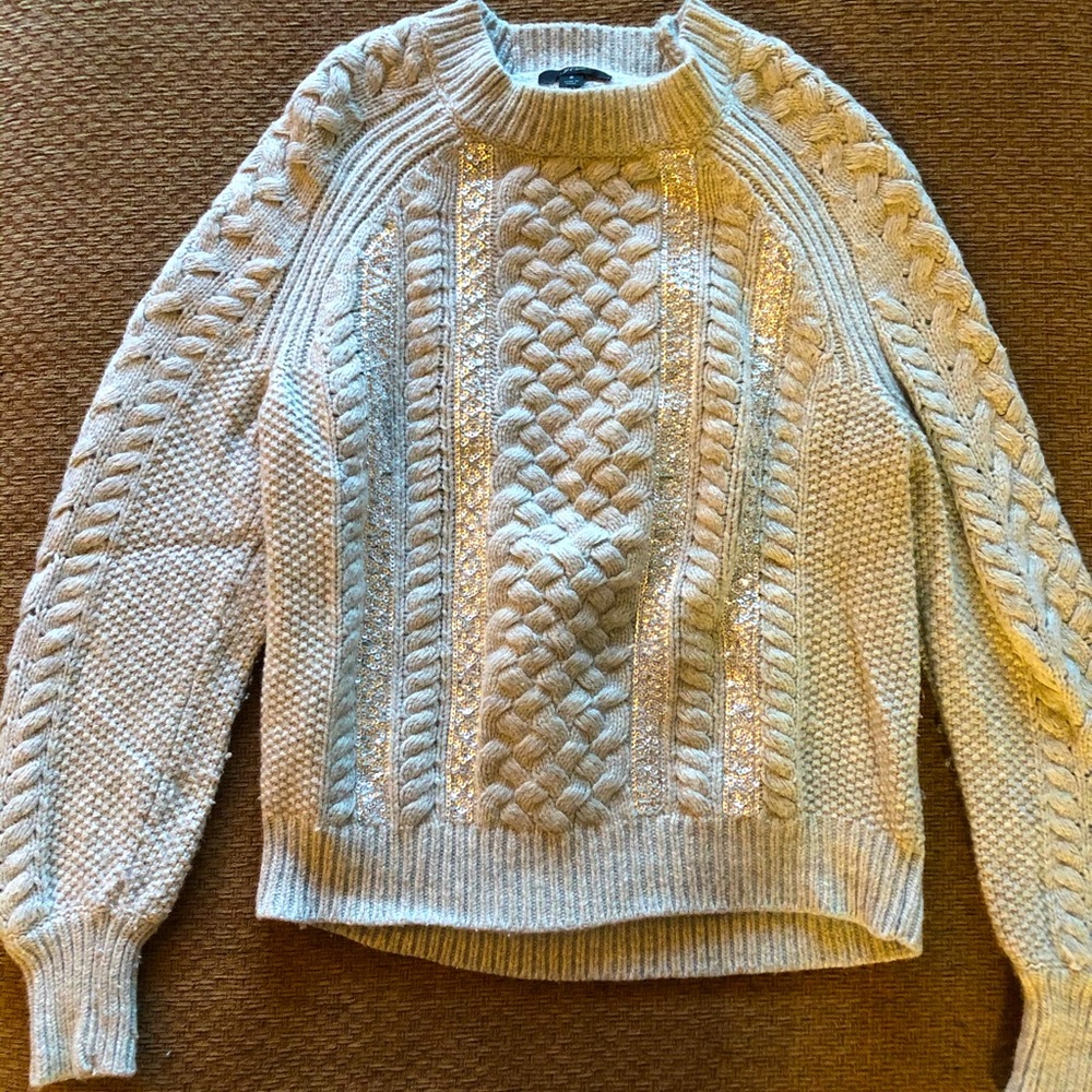 J. Crew grey sparkly sweater